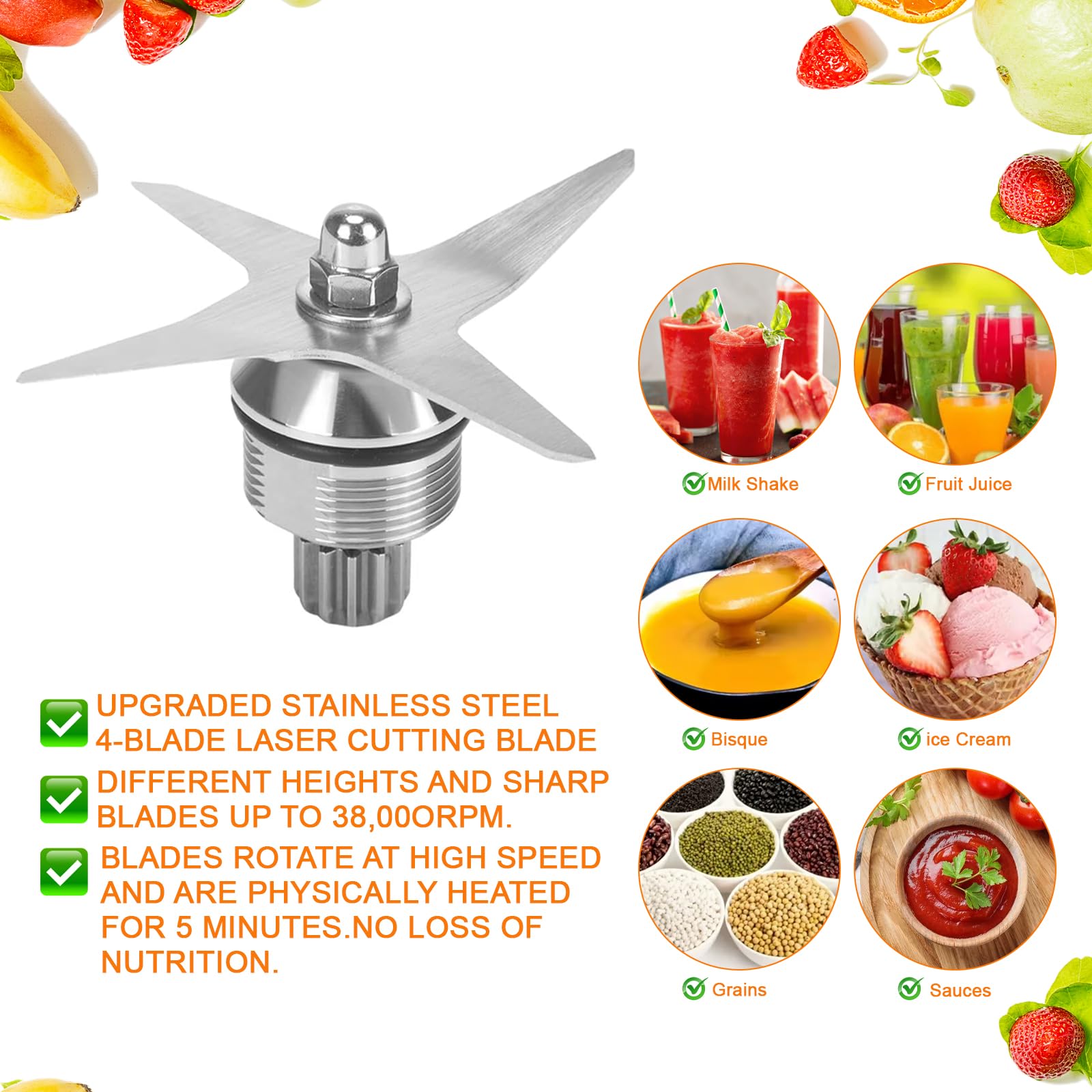 Psasrm contenedor 64oz, compatible con Vitamix para uso doméstico o comercial.