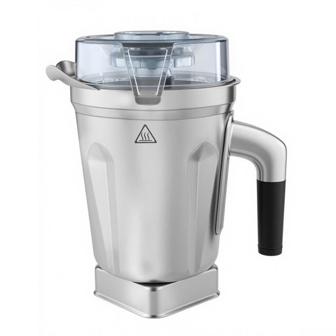Psasrm contenedor 64oz de acero inoxidable, vista general, ideal para grandes lotes de batidos.
