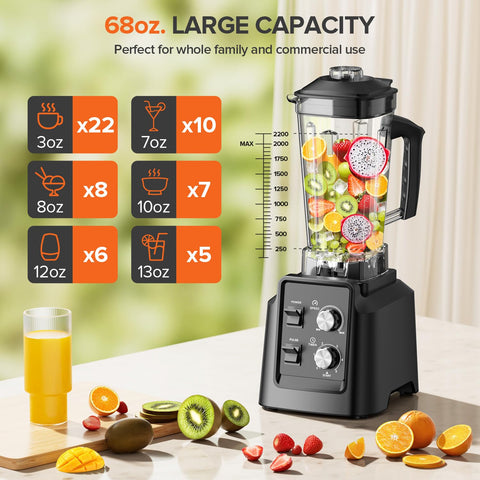 PSIIDAN Blender: batidos cremosos con fruta congelada para un sabor intenso.