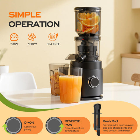 PSIIDAN extractora de jugos, potencia 150W para rendir mejor con verduras