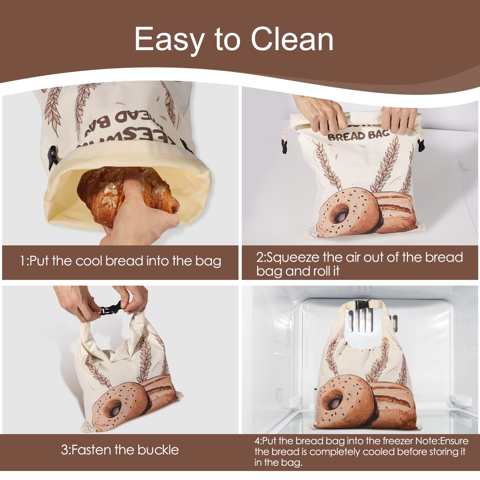 PTYTIFY bolsa pan reutilizable, ecológica y sin plástico