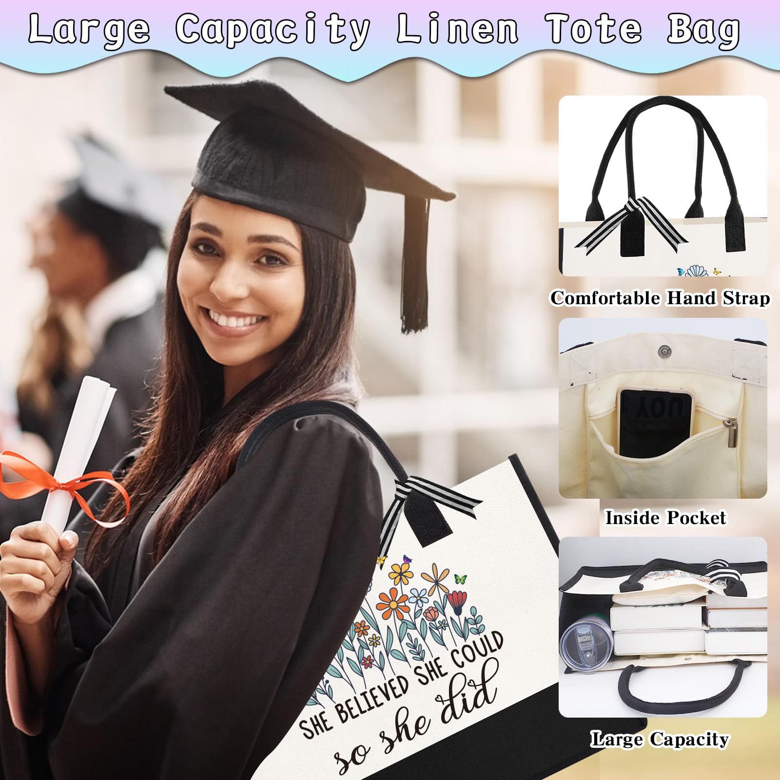 Cartel acrílico de escritorio Puchod graduación inspira valentía y optimismo.