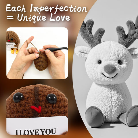 Pudthin anillo-llavero compartido amigurumi, perfecto para llevar tu conexión diaria.