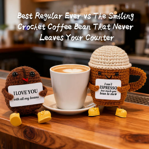 Pudthin grano de cafe amigurumi, añade un toque tierno a tu bolso o llavero.