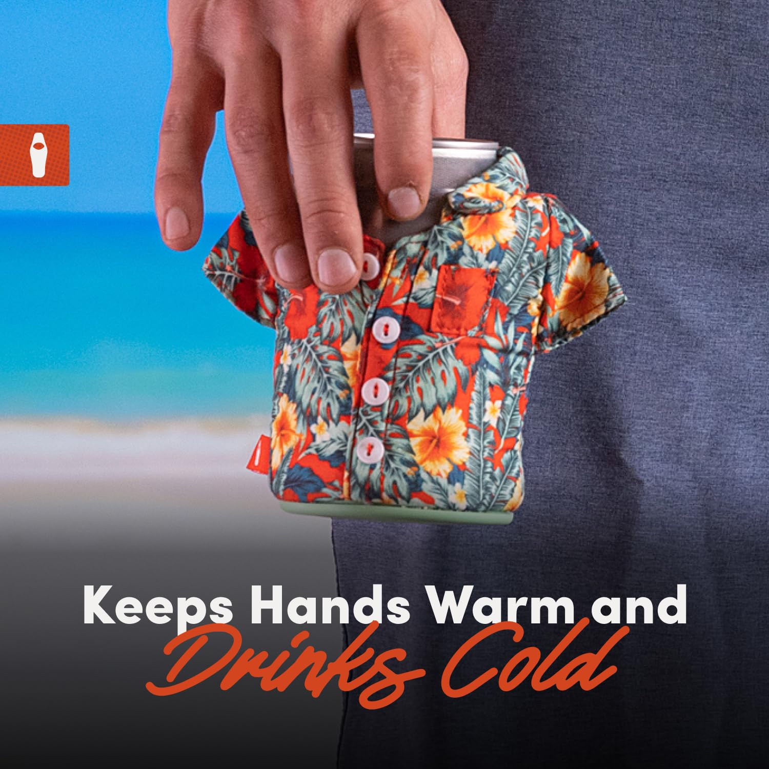 Idea de regalo Puffin Aloha práctico y divertido para bebidas frías
