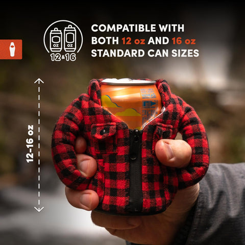 Diseño a cuadros Puffin leñador para estilo único de bebida