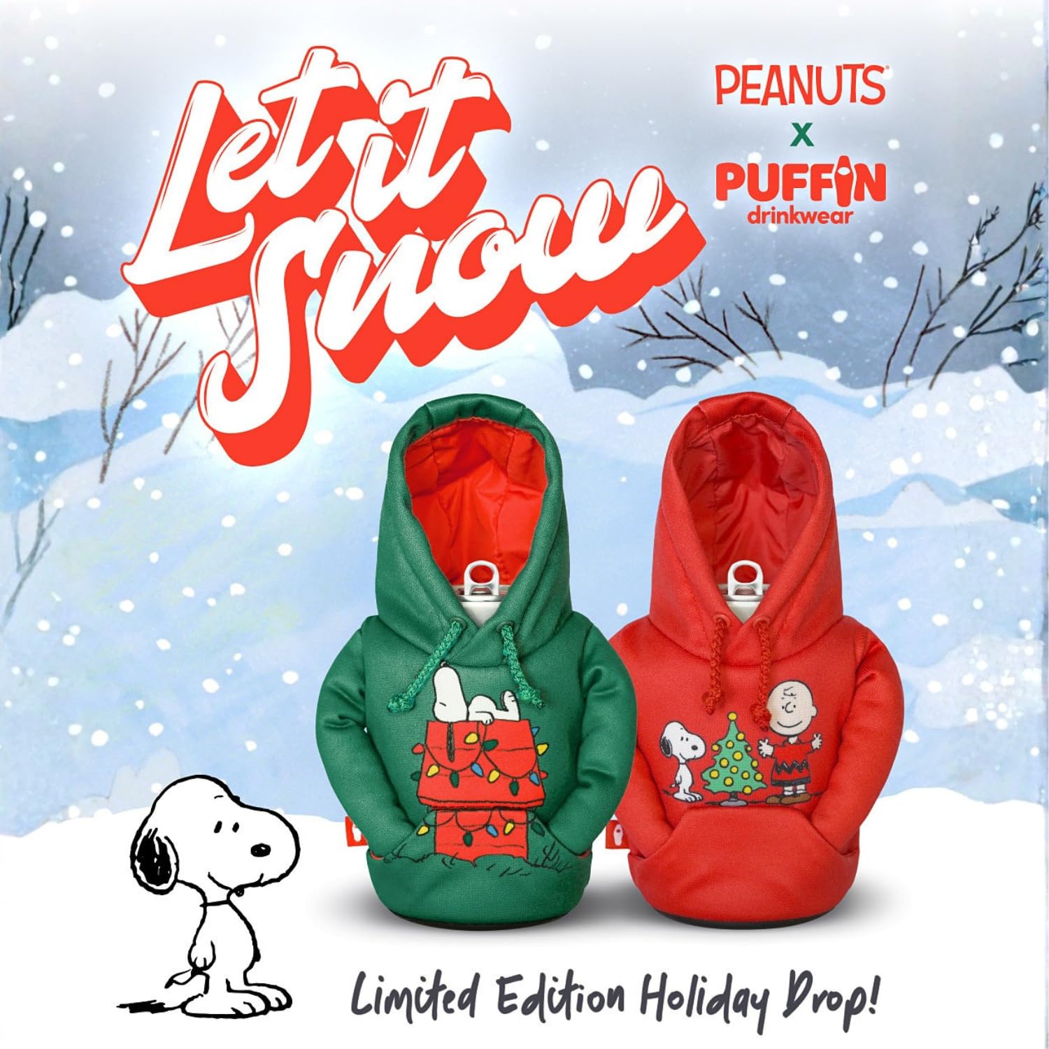 Puffin Chaqueta Bebida con aislamiento para lata o botella de 16oz y refresco frío.