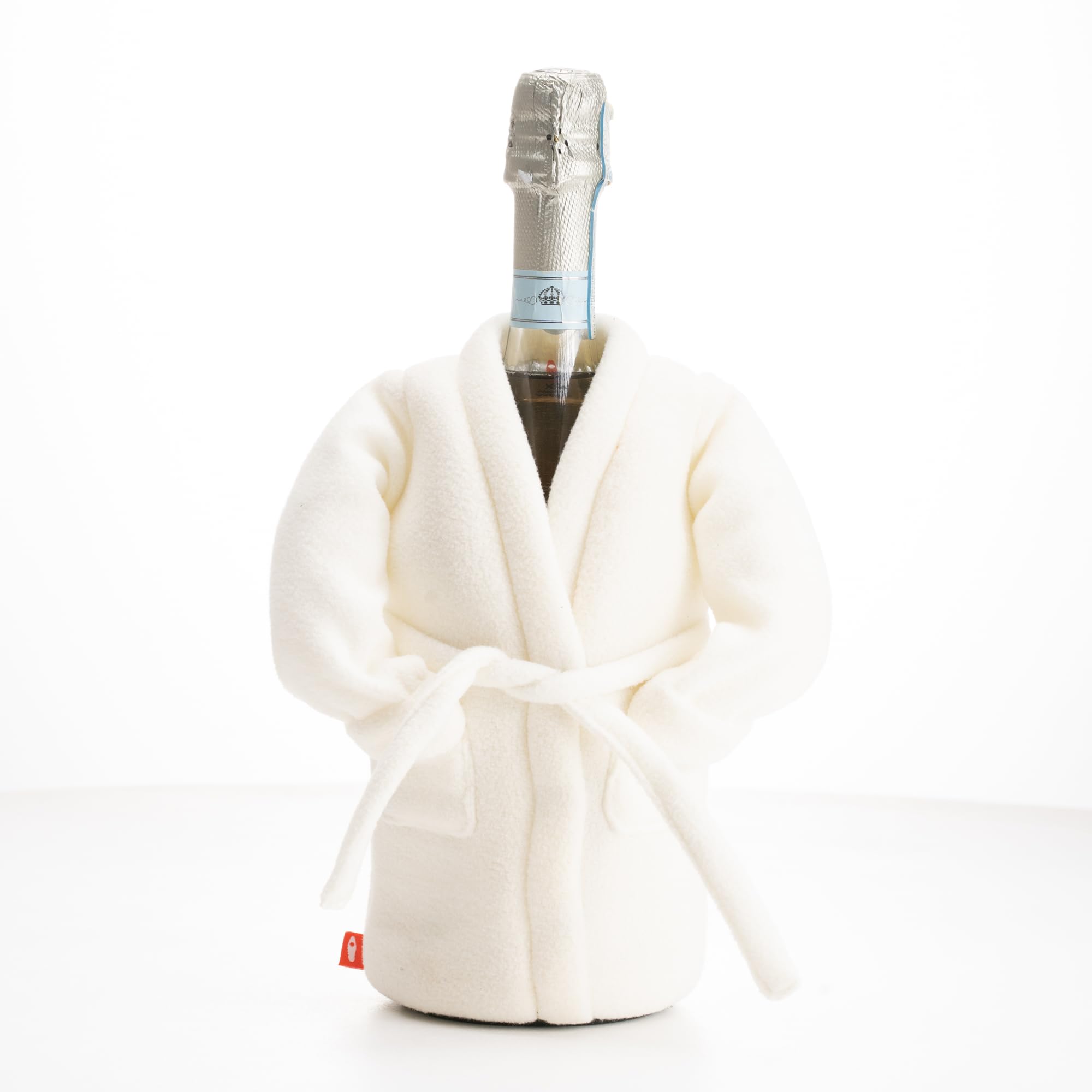 Puffin Resort Robe mantiene fría la botella de champán, ideal para exteriores.