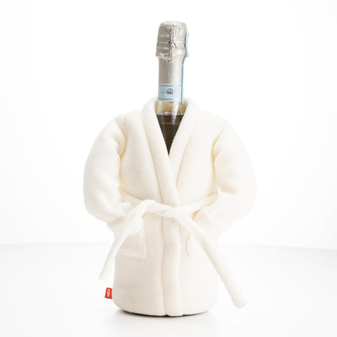 Puffin Resort Robe mantiene fría la botella de champán, ideal para exteriores.
