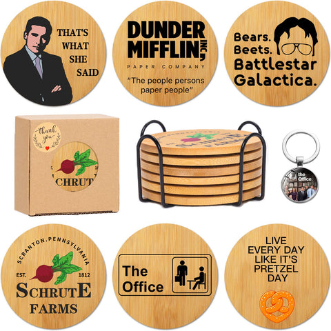 PuGez posavasos The Office Dwight Schrute, protección elegante para mesas.