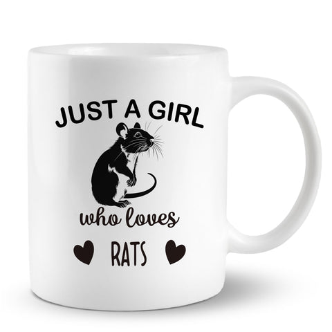 Taza PUHEI para amantes de ratas con asa ergonómica, ideal para café diario.