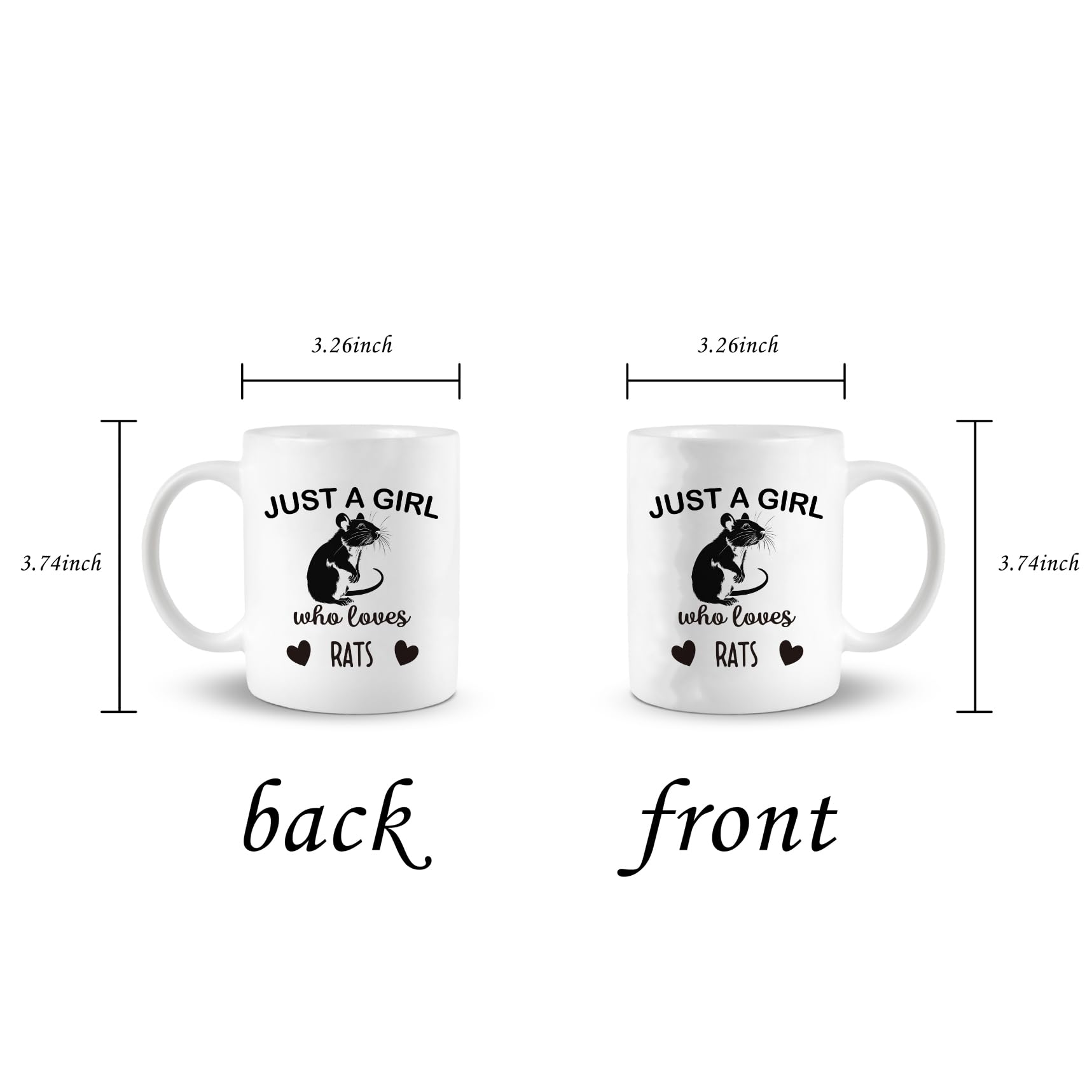 Taza PUHEI para oficina o casa, regalo pensado para amantes de ratas.