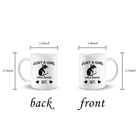 Taza PUHEI para oficina o casa, regalo pensado para amantes de ratas.