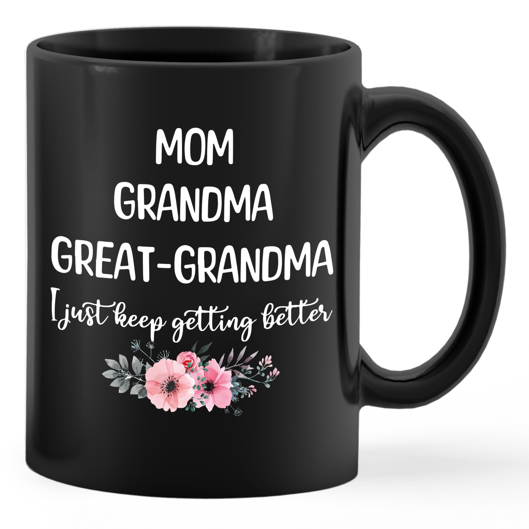 Taza PUHEI Gran Abuela, vista frontal, ideal para café diario en casa.