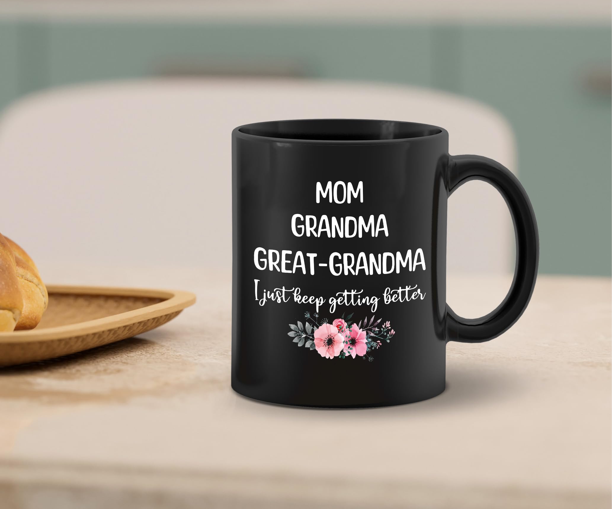 Taza PUHEI Gran Abuela, manija ergonómica para un agarre cómodo.