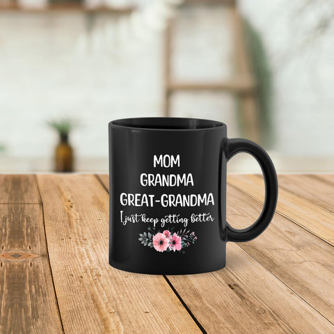 Taza PUHEI Gran Abuela, apta para casa u oficina y bebidas calientes.