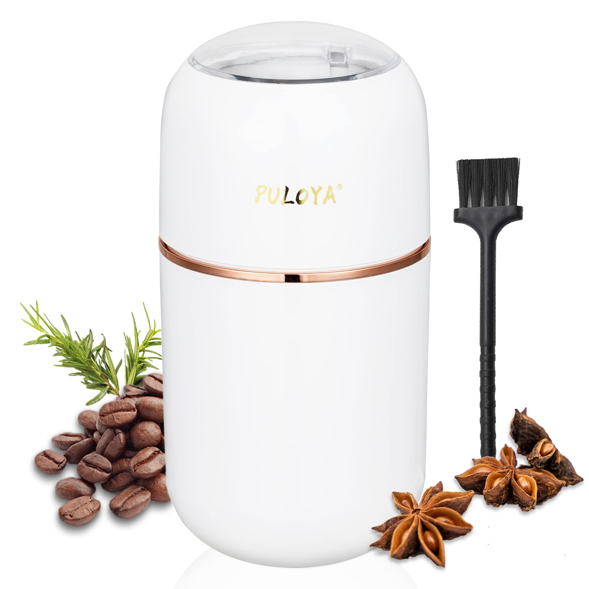 Puloya molinillo para café y granos, molido rápido hasta 75 g para tu taza.