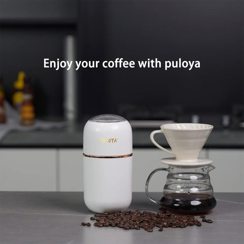 Puloya molinillo eléctrico para granos, especias y hierbas, molienda uniforme.
