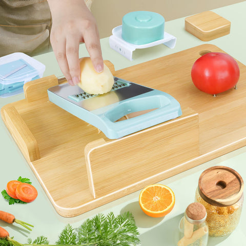 PulPalet cortador de vegetales seis cuchillas prepara verduras con una sola mano.