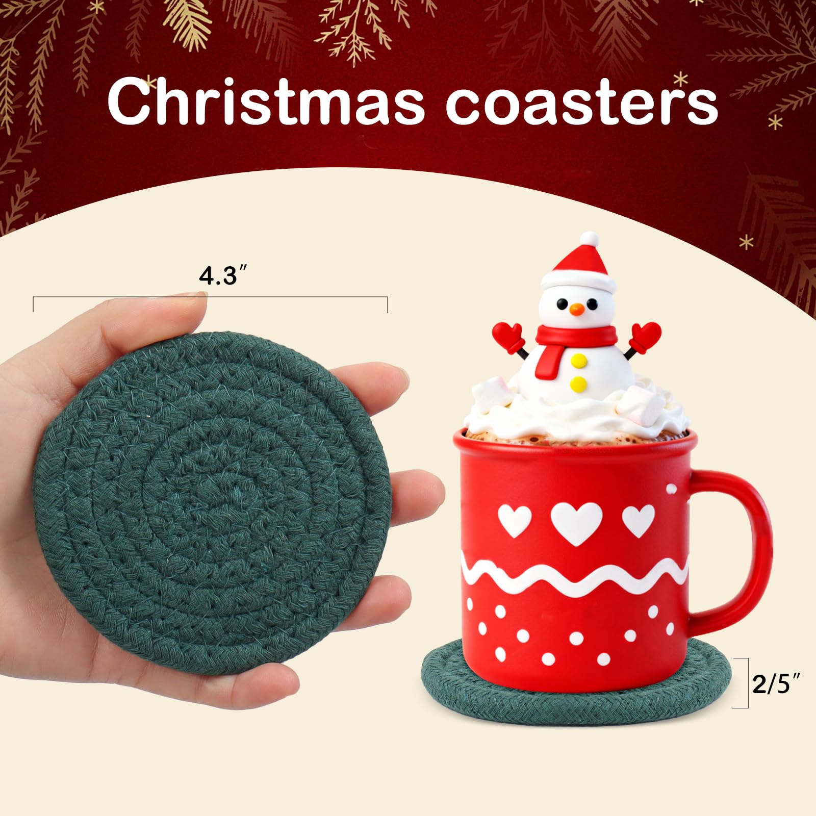 Conjunto de 6 posavasos Puluole, ideal para casa o regalos.