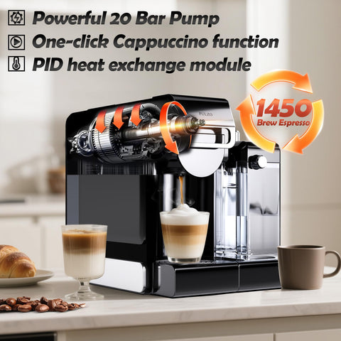 PULZO tecla única para capuchino con leche espumosa