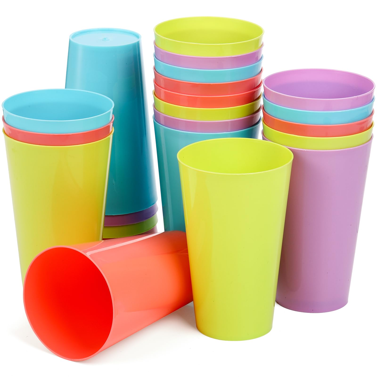 Pumtus vasos plásticos 13 oz, colores surtidos, perfectos para fiestas