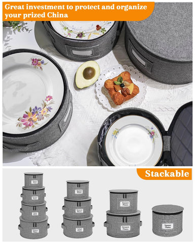 Punemi contenedores China para platos y tazas, almacenamiento ordenado