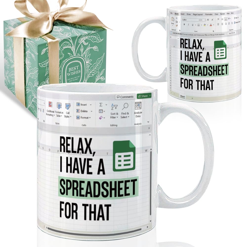 Taza Puouoonyi contable con frase relajante para empezar el día y mejorar la concentración.