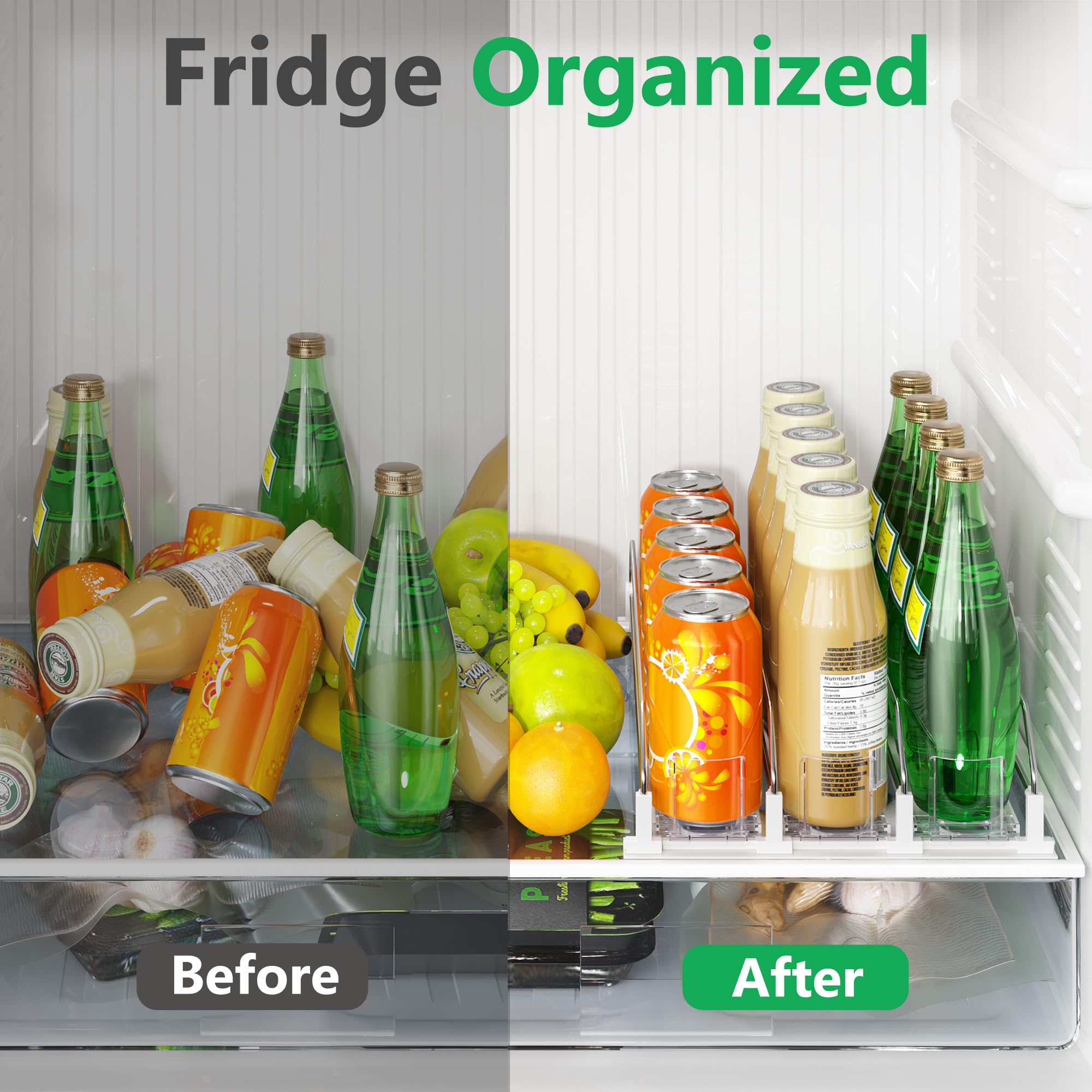 Materiales duraderos y estantes metálicos para uso diario en el refrigerador.
