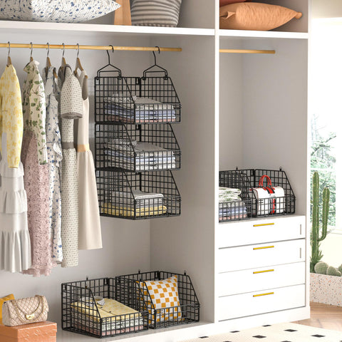PUPPYCUTE cesta-colgante-para-armario-pared organizada en pared.