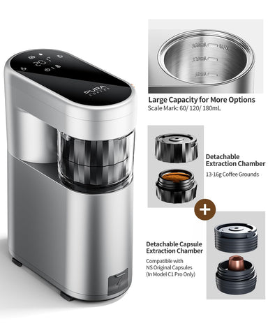 Pura Coffee C1 Pro: pantalla táctil para un manejo sencillo