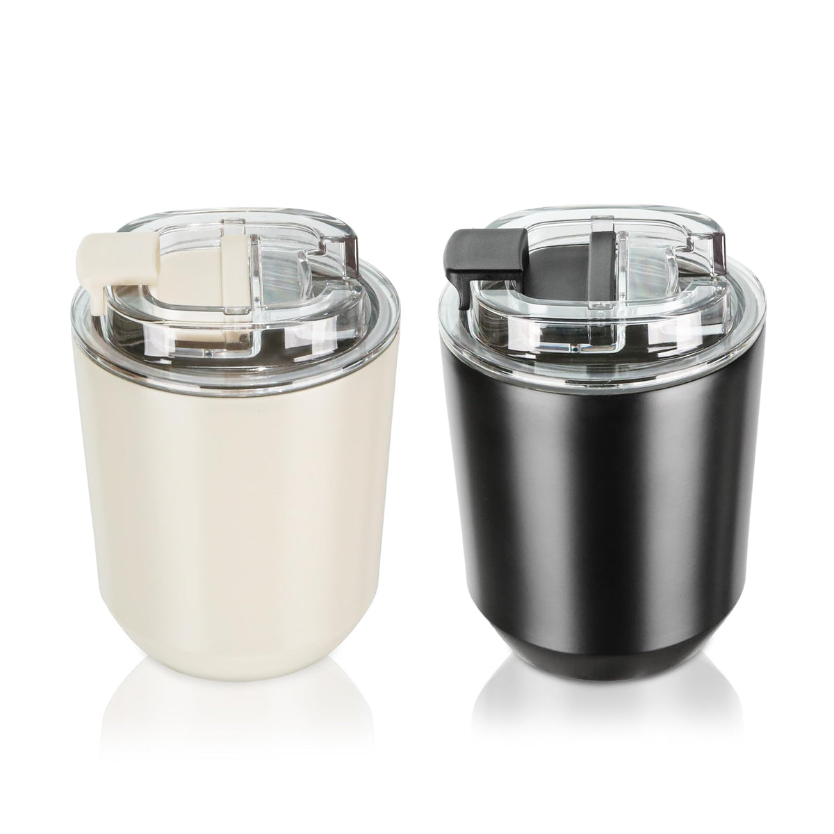 Puraville dos tazas 10 onzas con tapa: set de viaje práctico para café.