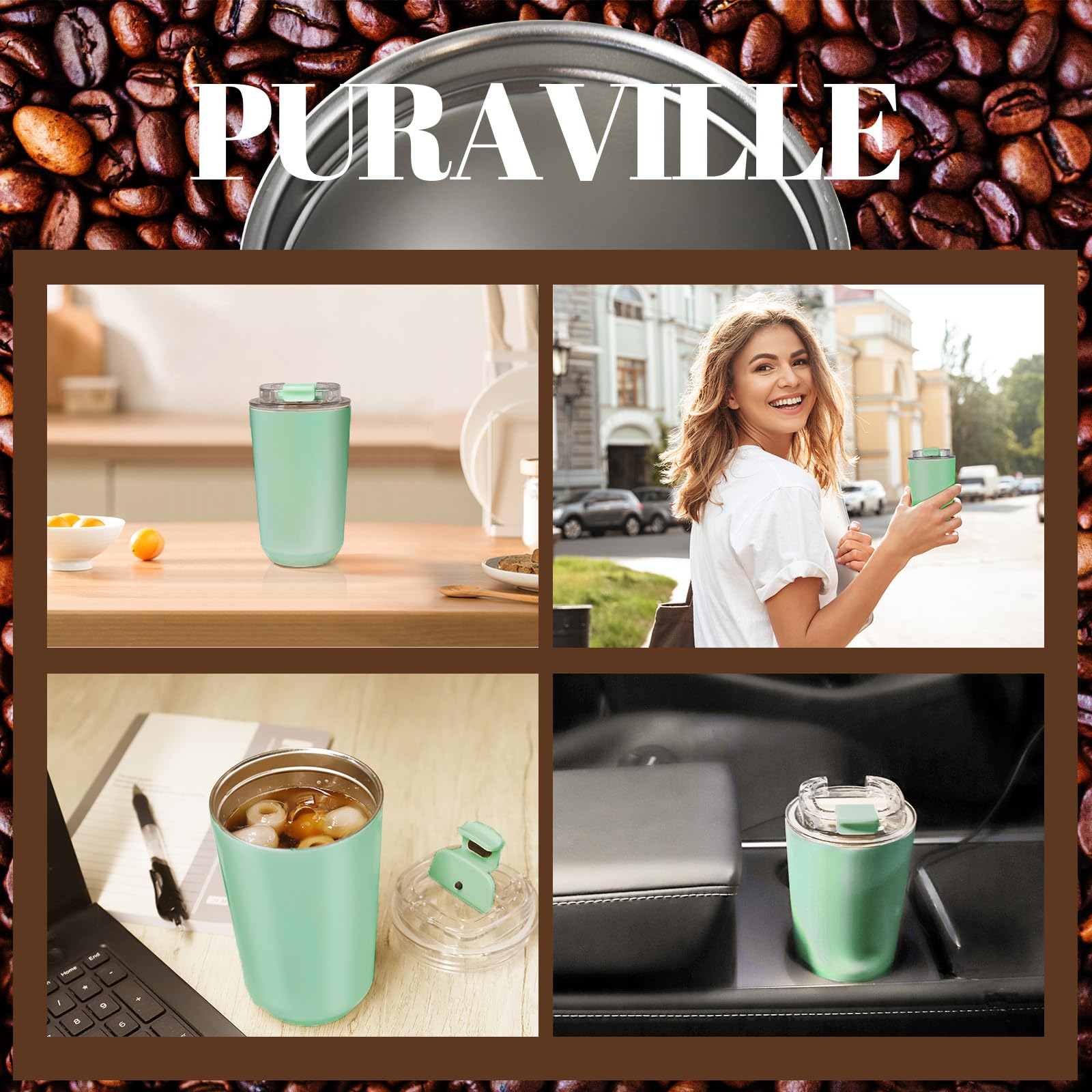 Puraville taza para viajes sostenible fomenta consumo responsable y evita desechos