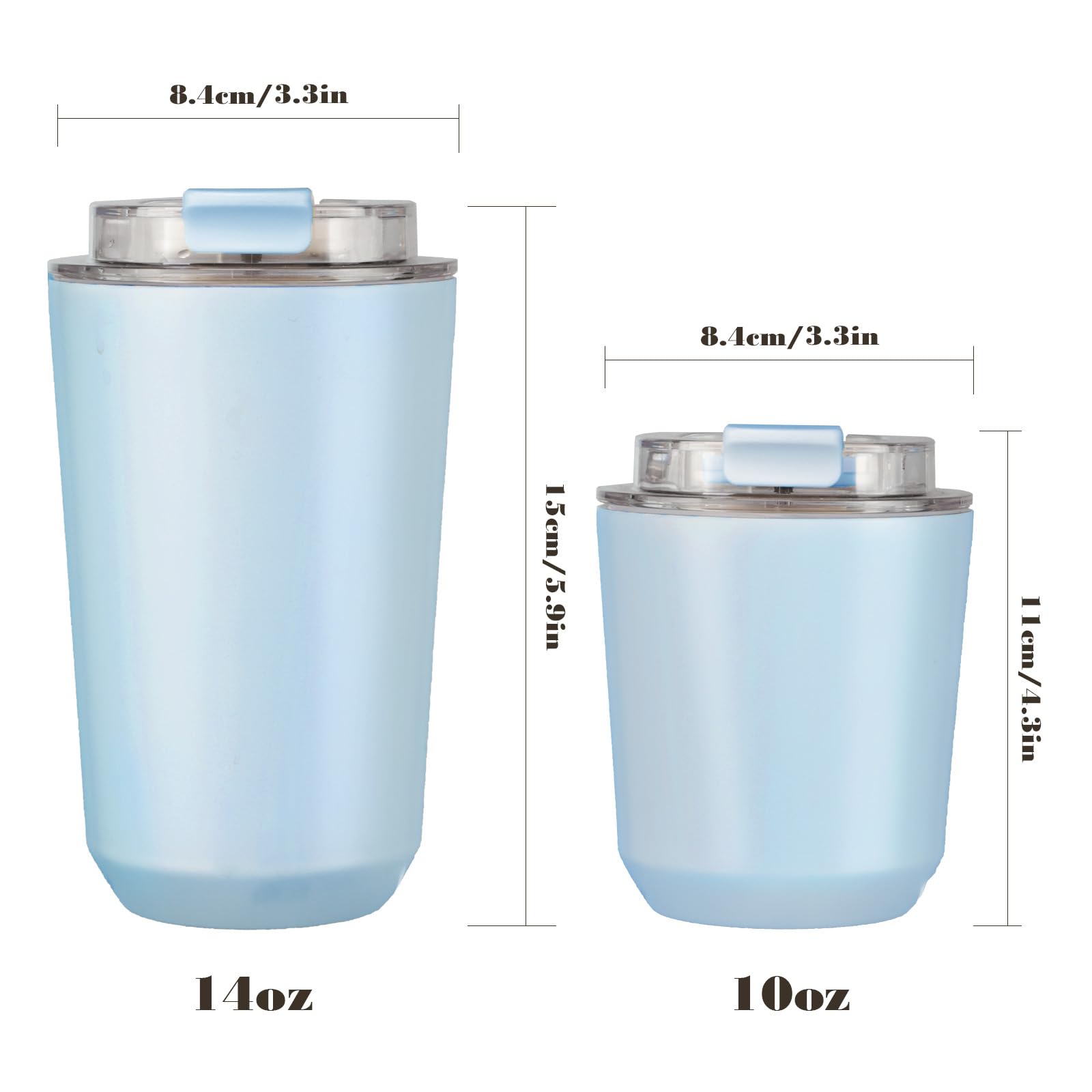 Puraville taza de viaje en acero inoxidable para beber caliente o frío todo el día.