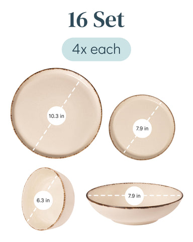 Pure Living vajilla: platos hondos beige para guisos y salsas