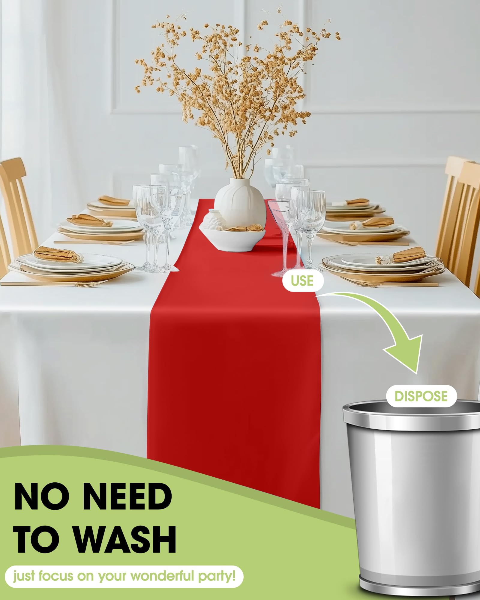 Pureegg camino de mesa dorado para eventos elegantes y festivos