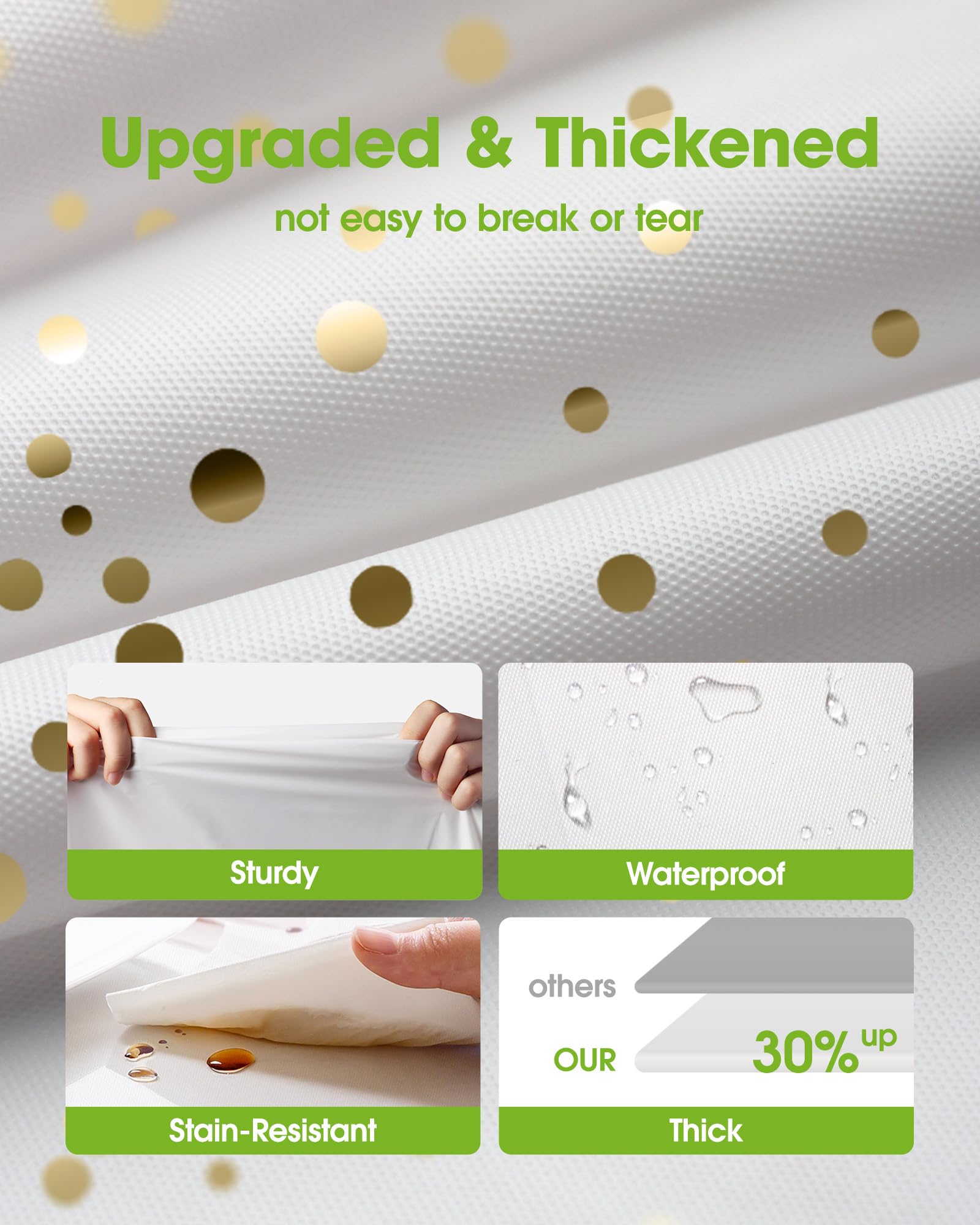 Mantel plástico resistente Pureegg 54x108, impermeable y fácil de desechar
