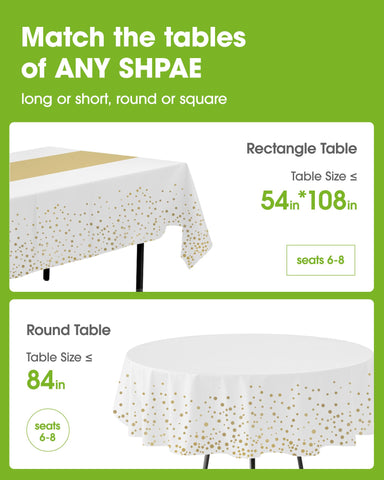 Cubierta de mesa Pureegg plástico rectangular, impermeable para derrames en cualquier evento.