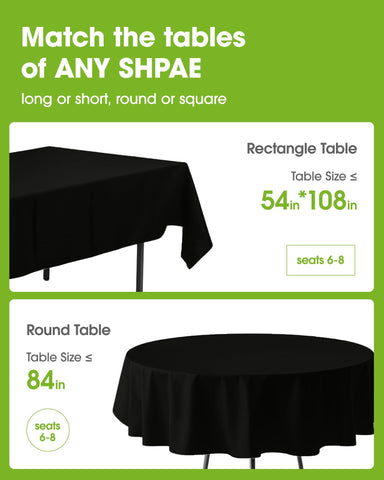 Juego de manteles desechables negros Pureegg para eventos.