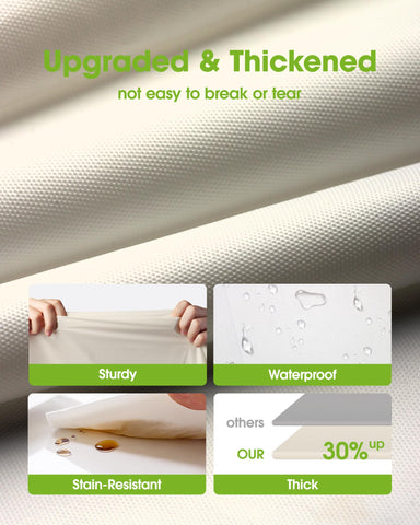 Mantel Pureegg beige para exterior, ideal para picnics y celebraciones.