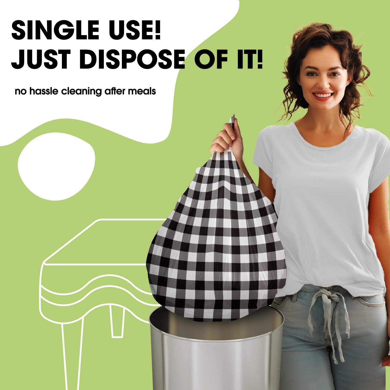 Mantel Pureegg impermeable para picnic al aire libre, fácil de usar