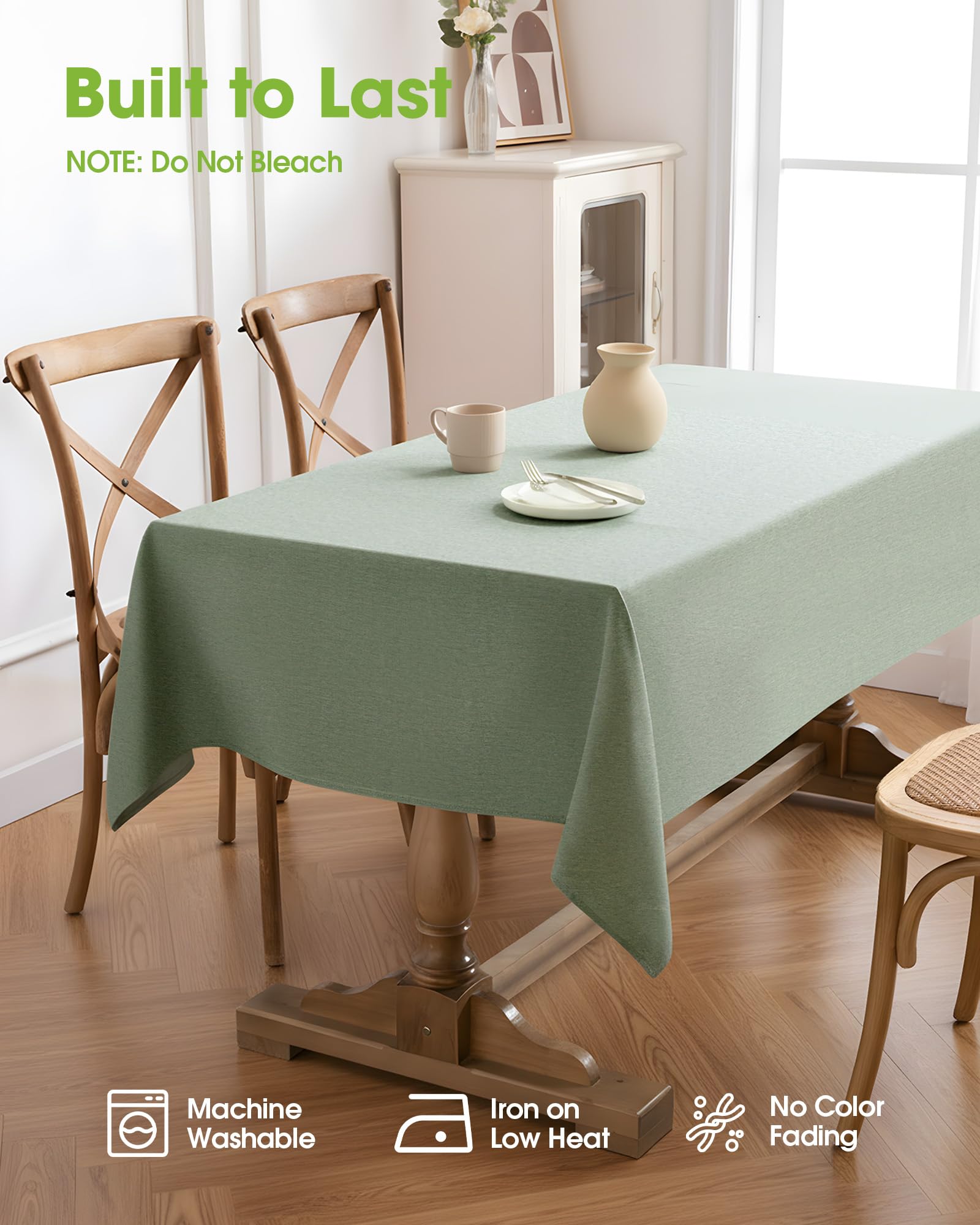 Mantel Pureegg con bordes enrollados acabado sofisticado para la mesa