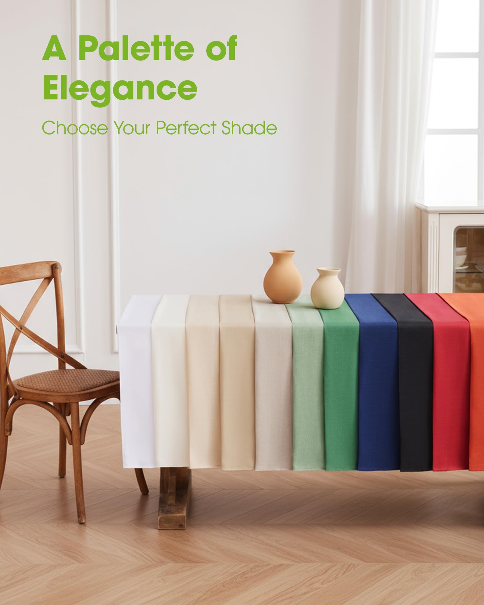 Mantel color salvia aporta tono suave y elegante a cualquier comedor