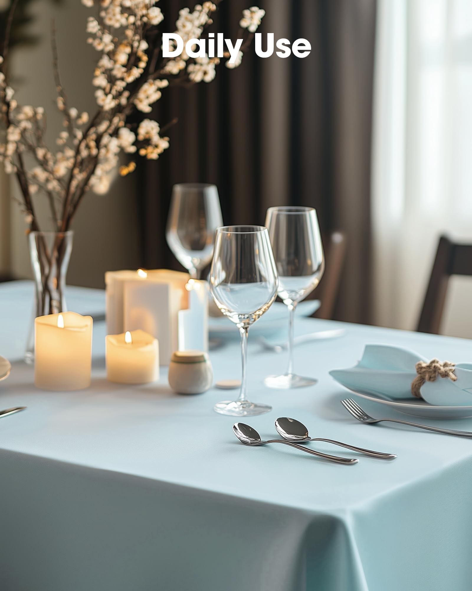 Pureegg mantel para comidas familiares, protege contra manchas.