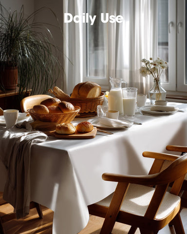 Mantel de mesa rectangular Pureegg, ideal para catering y reuniones grandes.