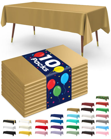 Mantel plástico desechable Pureegg 52x70 pulgadas, protege la mesa y facilita la limpieza tras el evento.