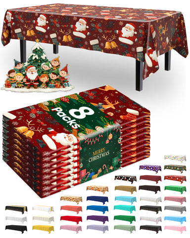 Pureegg mantel plástico desechable 54x108 para mesa rectangular protege derrames.