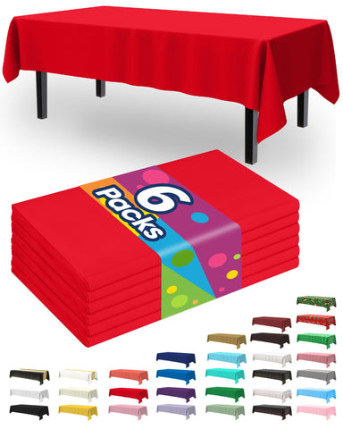Mantel Pureegg rojo cubre mesa de gran tamaño con protección impermeable.