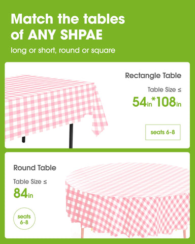Mantel rectangular Pureegg 54x108, tono rosado y blanco para eventos y banquetes.
