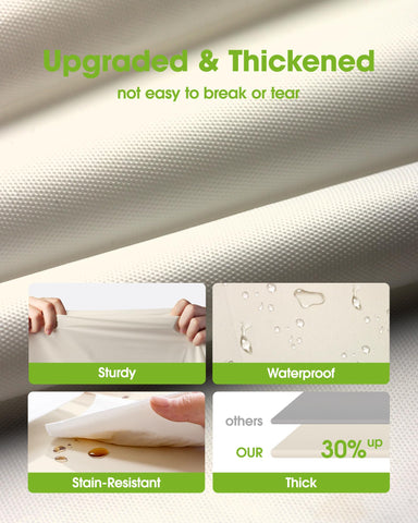 Pureegg mantel resistente a derrames tono beige crema para eventos